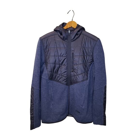 Outdoor Research Mens Blue Cyprus Full Zip Hoody Size Medium Gorpcore Athleisure - Picture 1 of 9